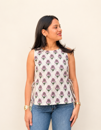 WHITE PINK PIHU TOP