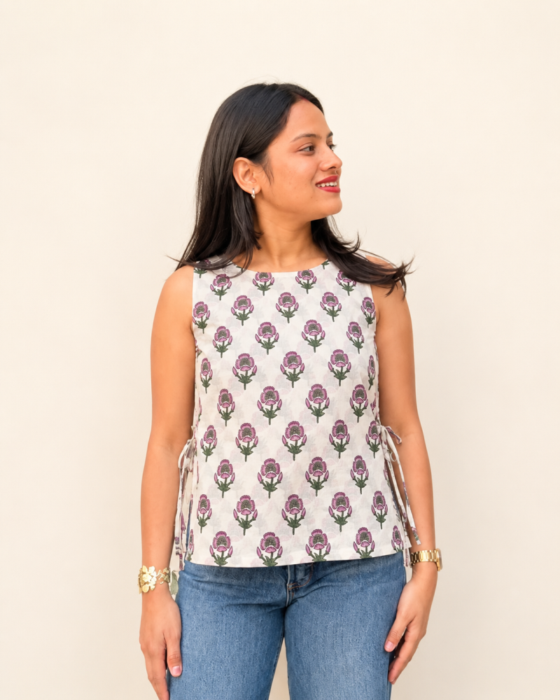 WHITE PINK PIHU TOP
