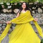 MEHNDI GREEN DIVINE GEORGETTE GHER SET 