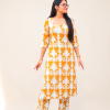 YELLOW ORCHID KURTA BOTTOM SET