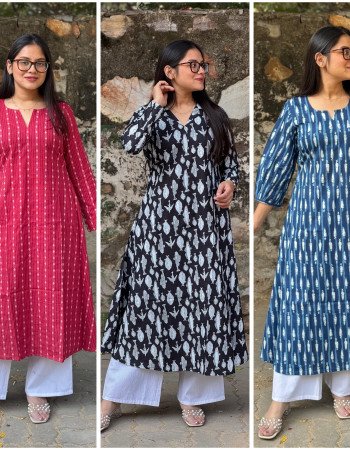 COMBO OF 3 A LINE KURTIS