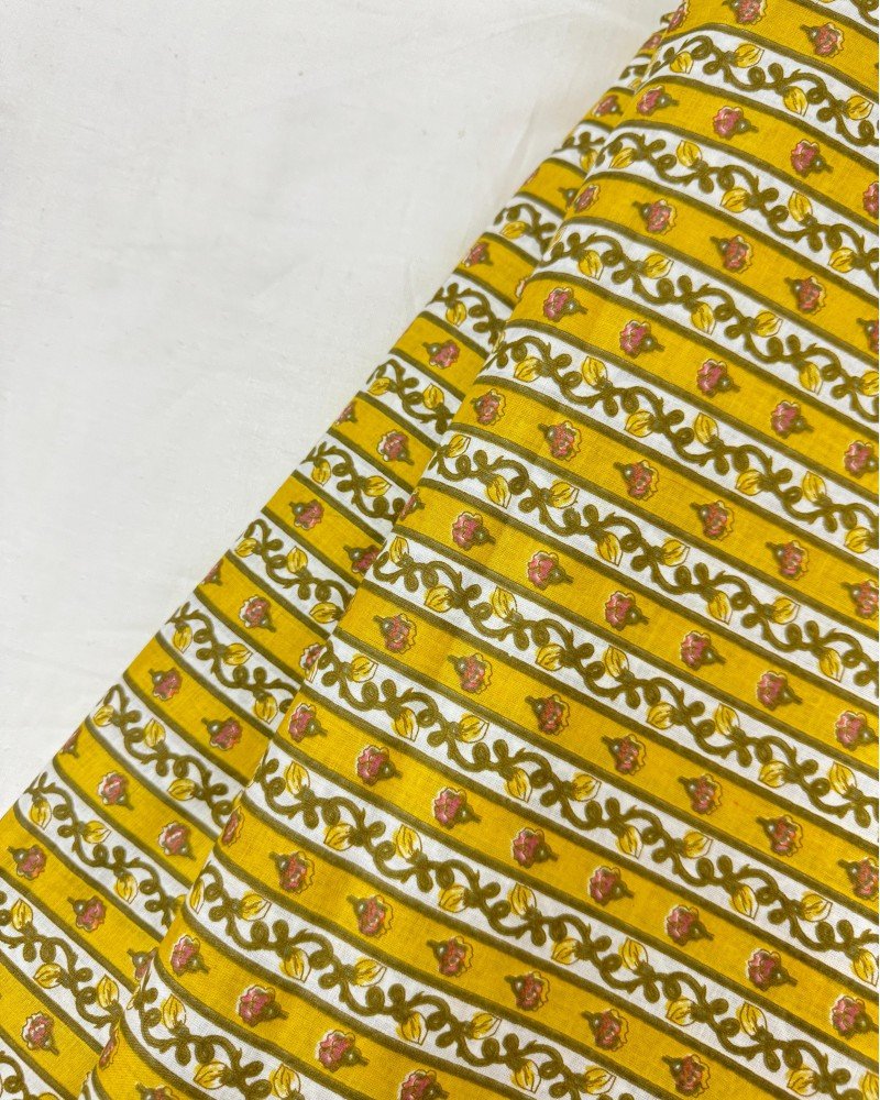 MUSTARD STRIPES KURTA BOTTOM SET