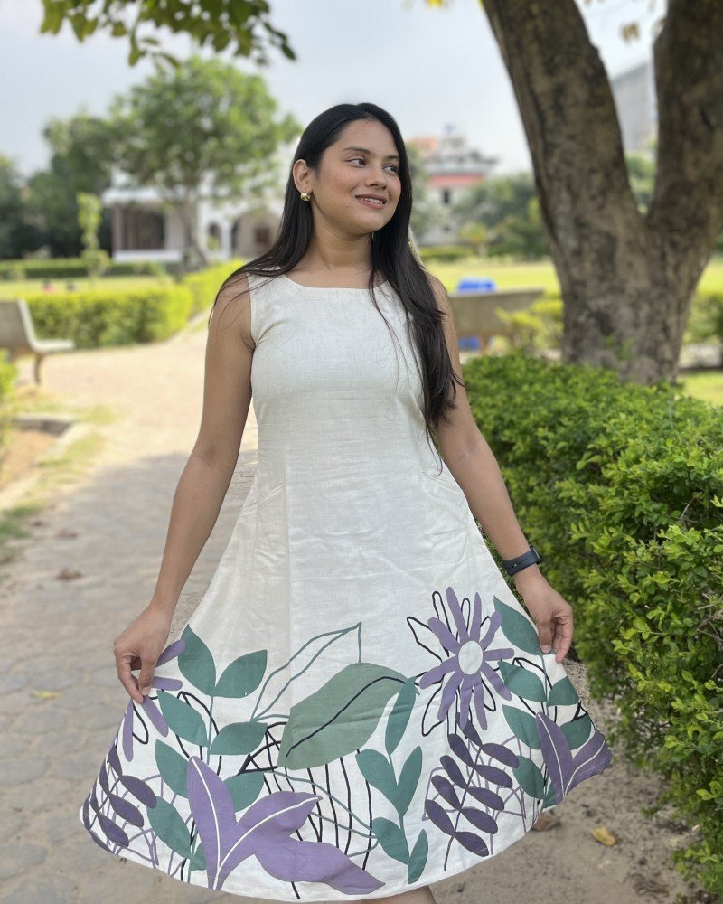 AMBER FLORAL MIDI DRESS 