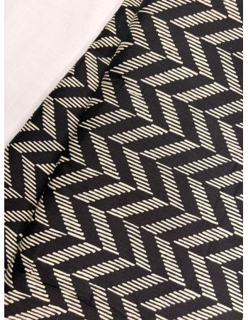 BLACK ZIGZAG LONG STRAIGHT KURTI