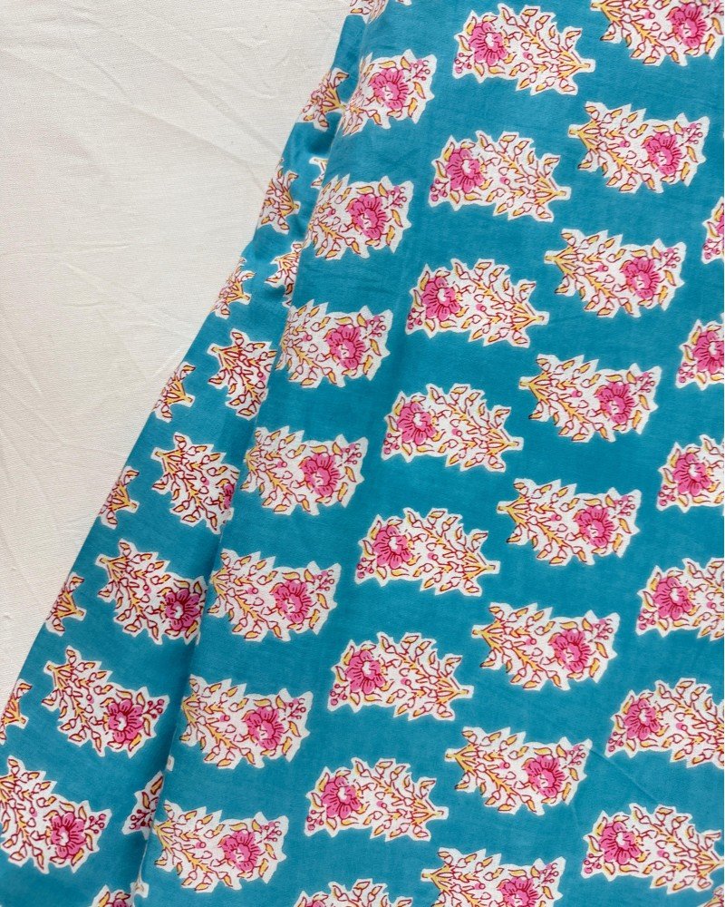 BLUE FLORAL MOTIF NIGHT SET