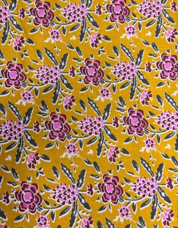 MUSTARD FLORALS KURTA BOTTOM SET