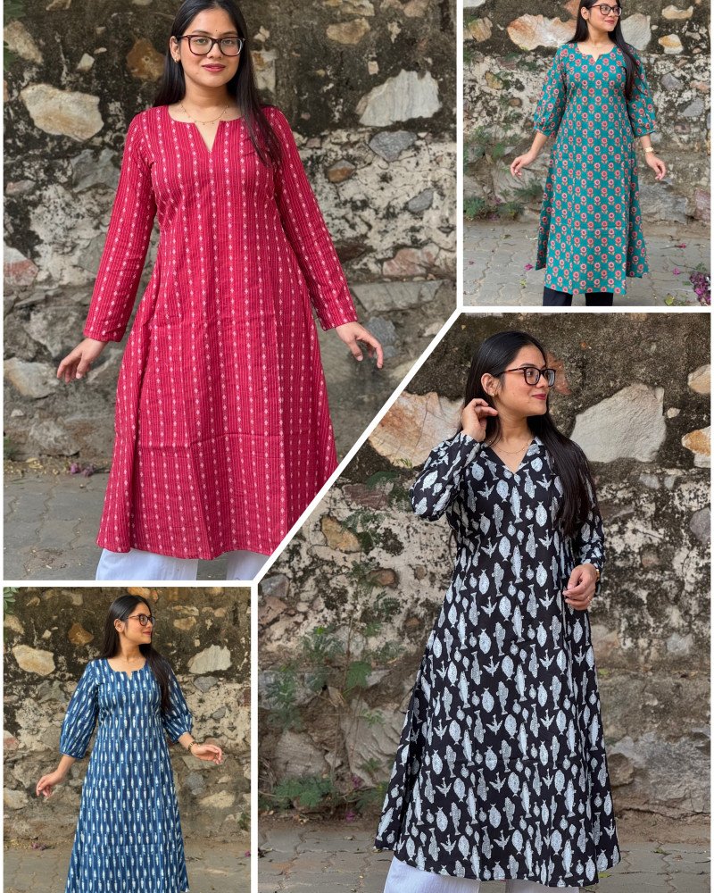 COMBO OF 5 A LINE KURTIS