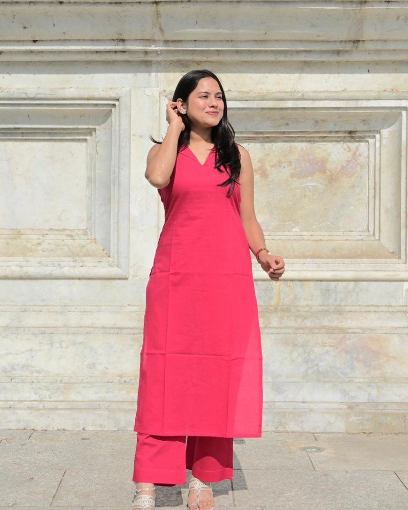 SOLID RANI COTTON SUIT SET 
