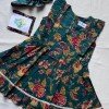 GREEN FLORAL PRINT KIDS FROCK