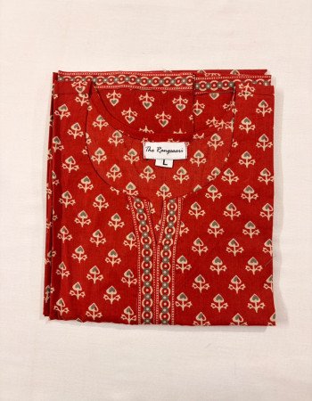 RED LONG KURTI