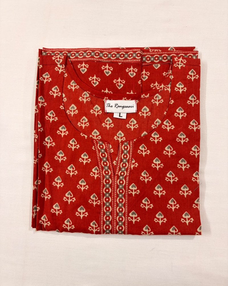 RED LONG KURTI