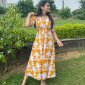 YELLOW ORCHID ROSE DRESS