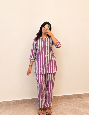 PURPLE LINING NIGHT SET