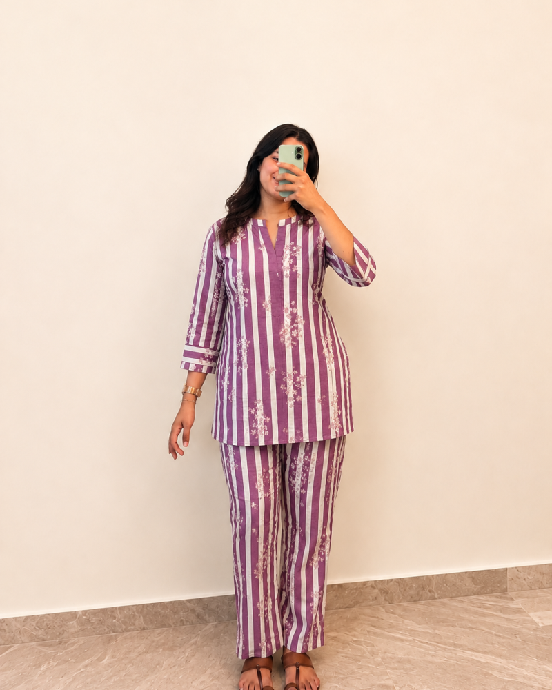 PURPLE LINING NIGHT SET