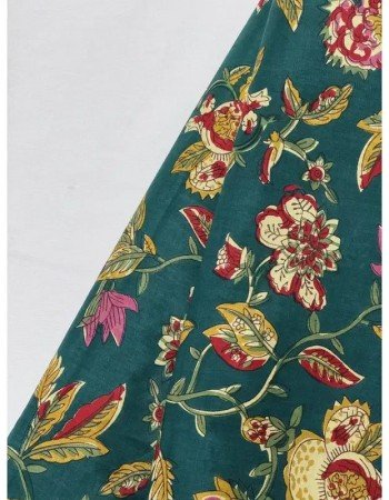 DARK GREEN FLORAL MOTIF AFGHANI SET