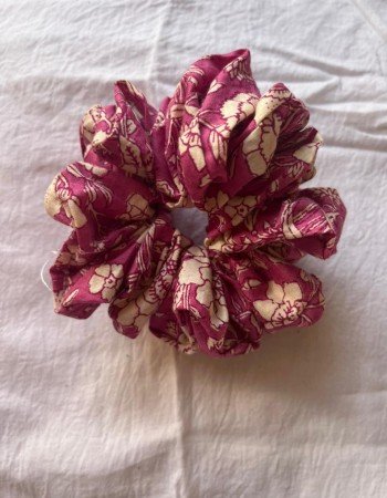 PURPLE FLORAL SCRUNCHY