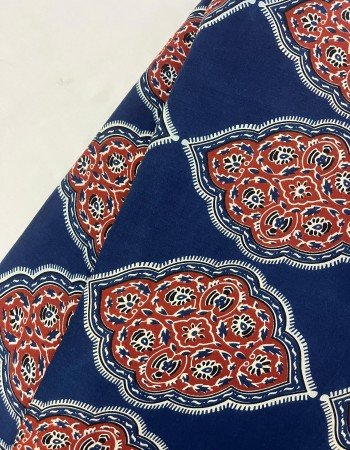 BLUE MAROON MOTIF NIGHT SET