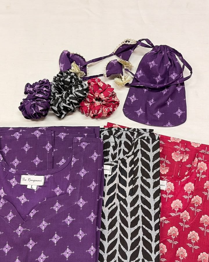 COMBO OF 3 SHORT STRAIGHT KURTIS