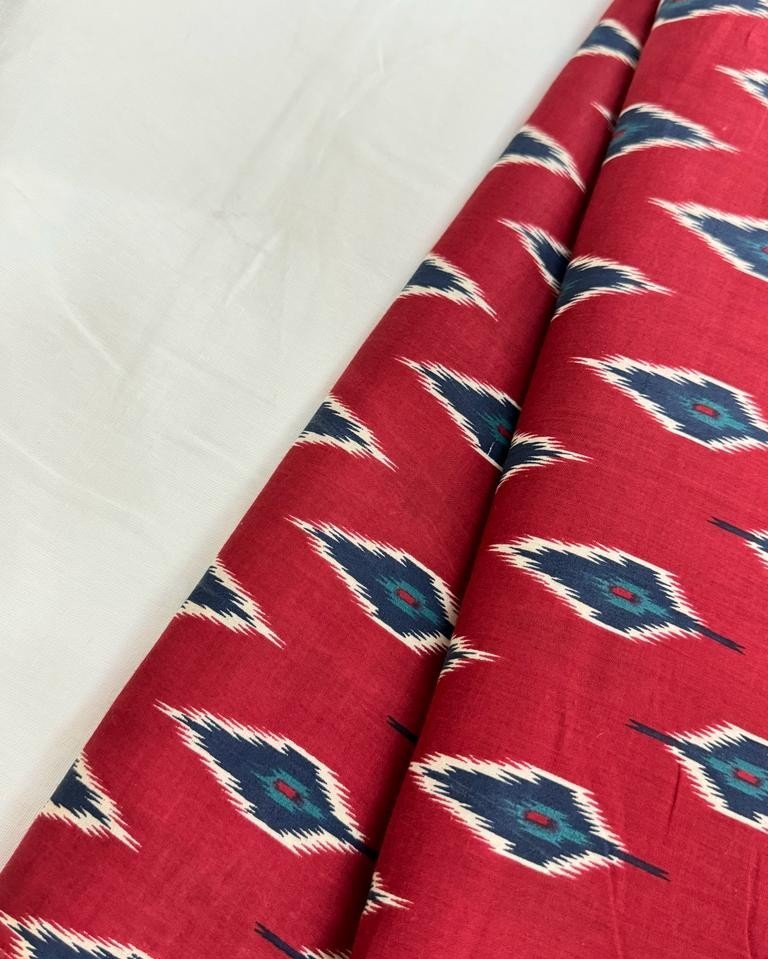 MAROON IKAT ROSE TOP