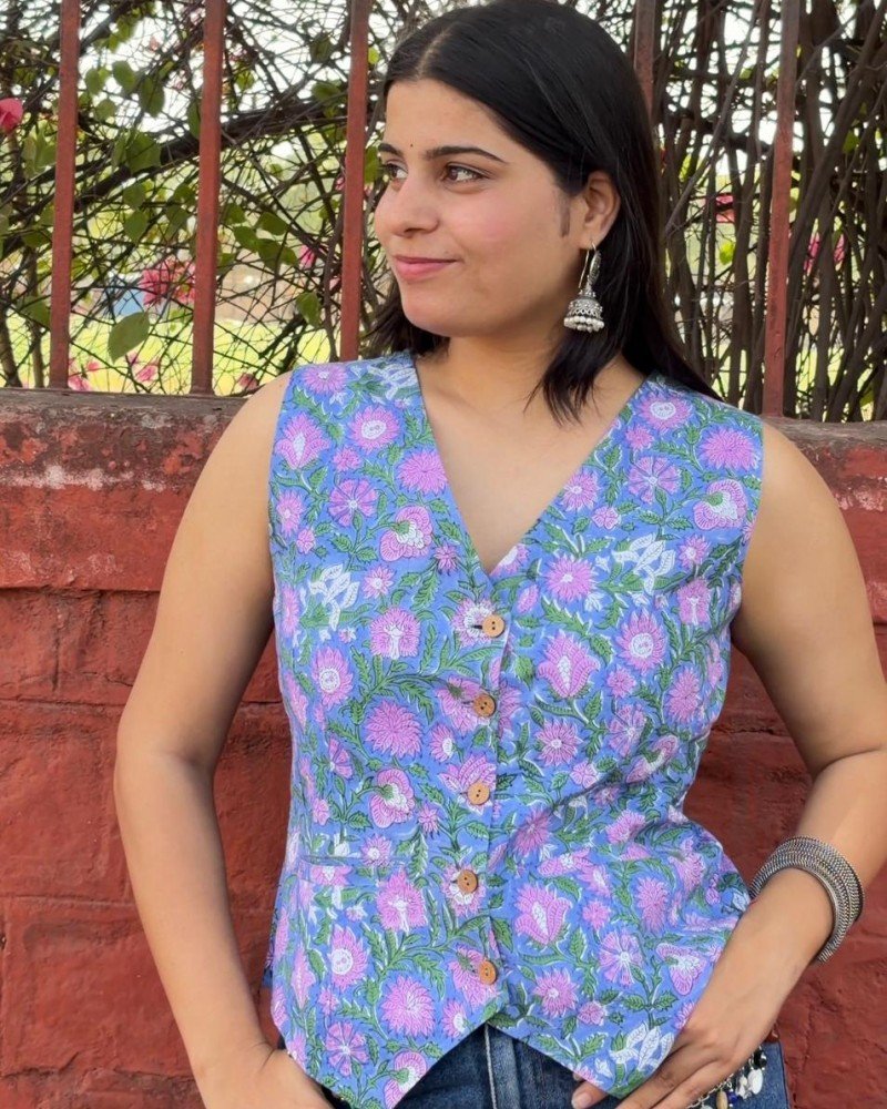 MUSTARD FLORAL VEST TOP