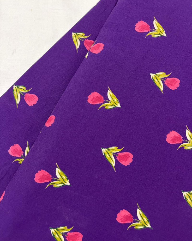 PURPLE PINK FLOWER BOOTA MOONCHILD DRESS
