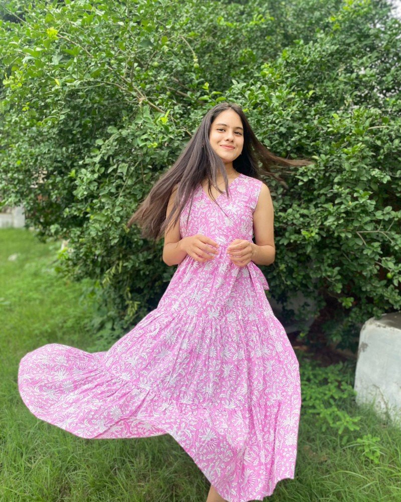 BLACK IKAT MOONCHILD DRESS