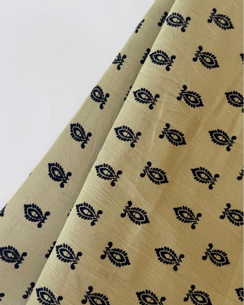 CREAM BLACK LITTLE MOTIF NIGHT SET