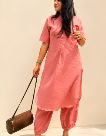 SALMON PINK OFFICE WEAR SET
