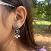 PEARL HANGING SILVER EARRINGS