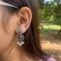 PEARL HANGING SILVER EARRINGS