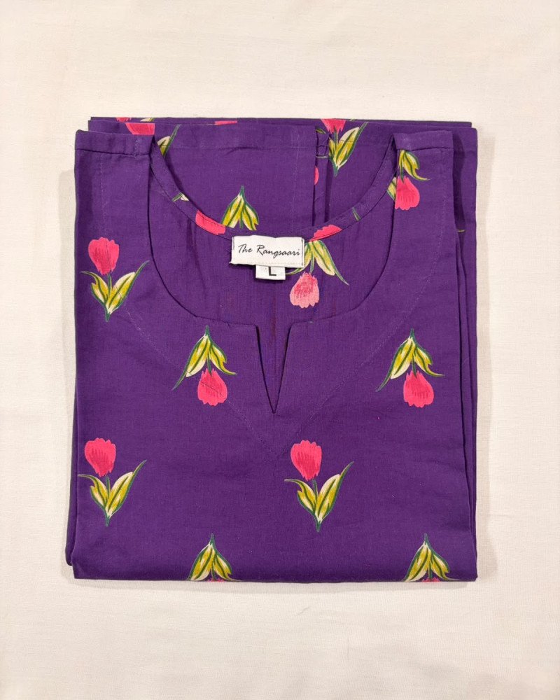 PURPLE LONG KURTI (L)