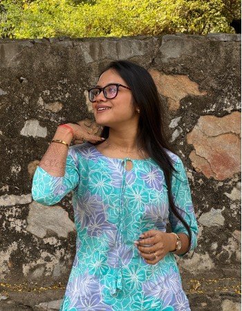 LIGHT FEROZI FLOWER MOTIF LONG STRAIGHT KURTI
