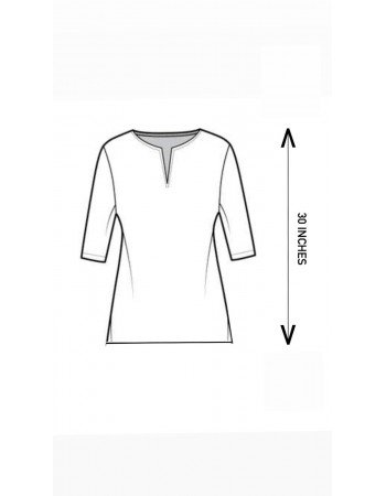 BLACK FLORAL SHORT STRAIGHT KURTI