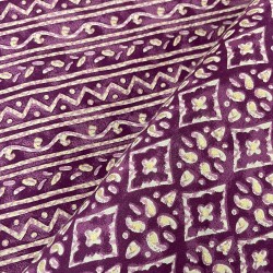 PURPLE MOTIF GOLDEN FOIL KURTA BOTTOM SET