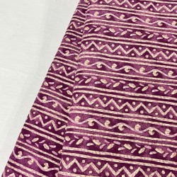 PURPLE LINING MOTIF GOLDEN FOIL SHORT STRAIGHT KURTI