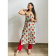 COLOURFUL FLORAL LONG STRAIGHT KURTI