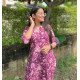 VINE FLORAL LONG STRAIGHT KURTI