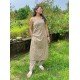 GREEN ORANGE LITTLE MOTIF KURTA BOTTOM SET