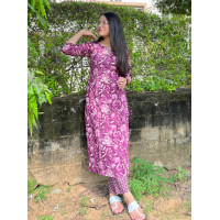 VINE FLORAL KURTA BOTTOM SET