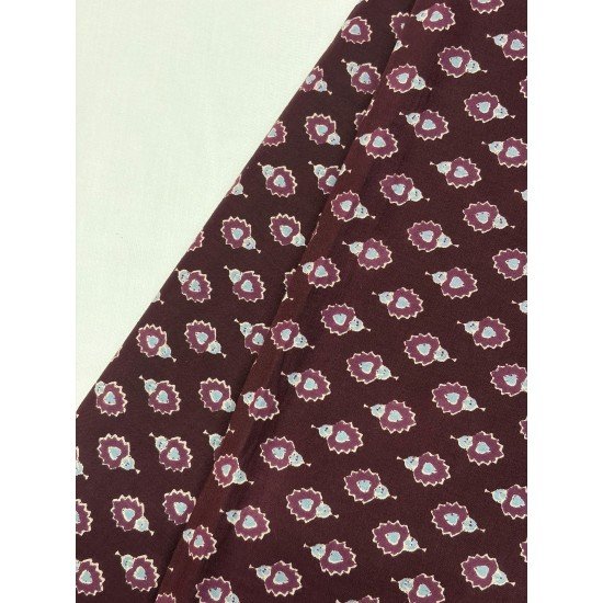 DARK PURPLE BLUE LITTLE  MOTIF SHORT STRAIGHT KURTI