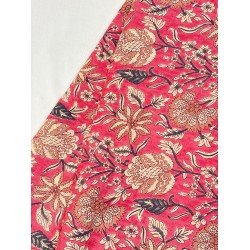 LIGHT PINK FLORAL LONG STRAIGHT KURTI