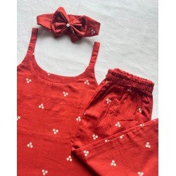 RUST LITTLE MOTIFS KIDS SUIT SET 