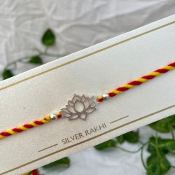 SILVER 925 HALLMARKED LOTUS RAKHI