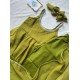 MEHNDI GREEN DIVINE GEORGETTE KIDS GHER SET