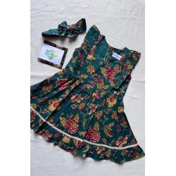GREEN FLORAL PRINT KIDS FROCK