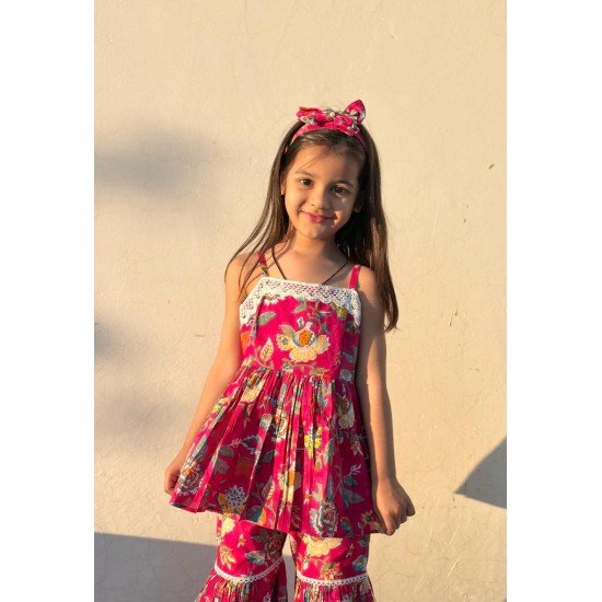 RANI FLORAL SHARARA KIDS DRESS