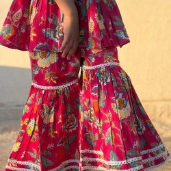 RANI FLORAL SHARARA KIDS DRESS