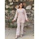 OFF WHITE FLOWER MOTIF NIGHT SET OFF WHITE FLOWER MOTIF NIGHT SET