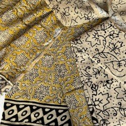 MUSTARD FLORAL LINEN SUIT SET