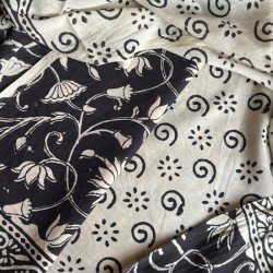 BLACK FLORAL COTTON SUIT SET
